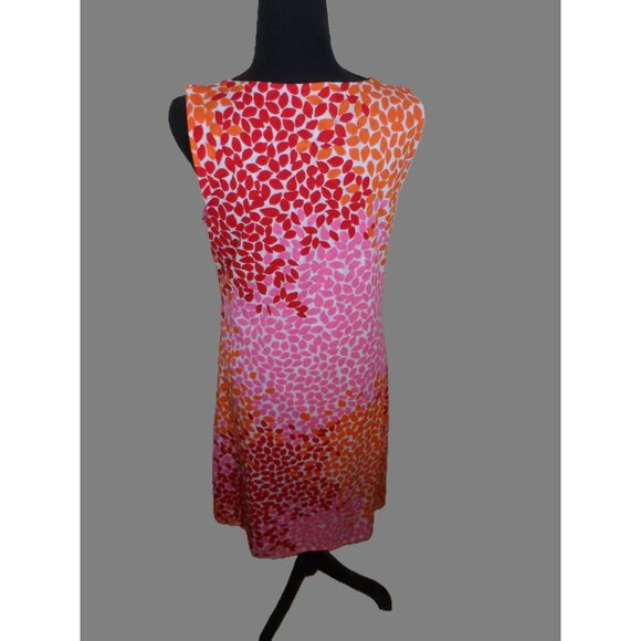 Chaus Womens Sleeveless V-Neck Dress Size M Multicolor Leaf Print - Picture 4 of 6